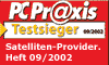 PCPr@xis - PC Praxis names Europe Online/Plenexis Test Winner among all Satellite DSL Providers in Germany